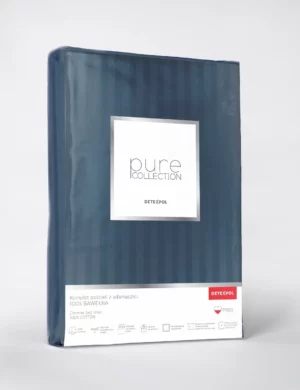 KOMPLET POŚCIELI PURE COLLECTION 220x200cm + 2x 70x80cm NIEBIESKI DENIM / DENIM BLUE