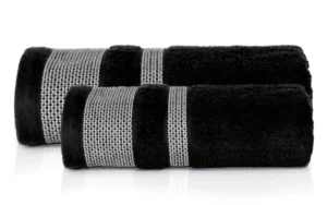 ZESTAW ręczników kąpielowych GRUBE premium CZARNE