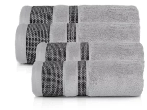 ZESTAW 4szt ręczników kąpielowych GRUBE 550g SZARE