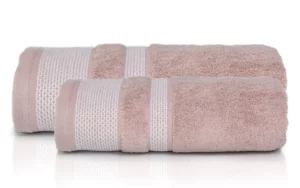 ZESTAW ręczników kąpielowych GRUBE pudrowy róż