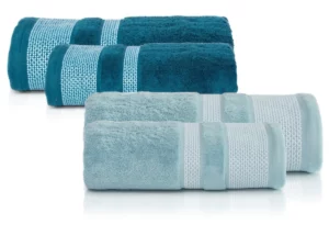 4x ZESTAW RĘCZNIKÓW prezent PREMIUM GRUBE turkus