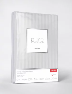 KOMPLET POŚCIELI PURE COLLECTION 160x200cm + 2x 70x80cm SREBRNY / SILVER