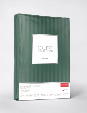KOMPLET POŚCIELI PURE COLLECTION 160x200cm + 2x 70x80cm OLIWKOWY / OLIVE
