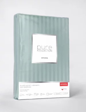 KOMPLET POŚCIELI PURE COLLECTION 160x200cm + 2x 70x80cm MIĘTA / MINT