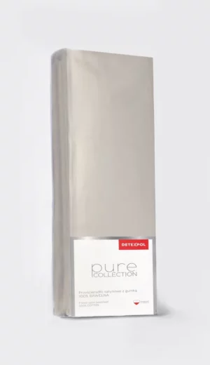 Prześcieradło Bawełna  Satyna 100% Gumka Hotel Beż